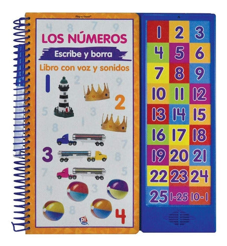 Libro Con Voz Y Sonidos. Los Números Escribe Y Borra