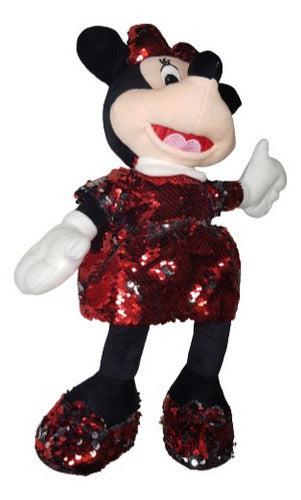 Peluche Minnie Mouse Disney 50 Cm Lentejuelas Brillantes