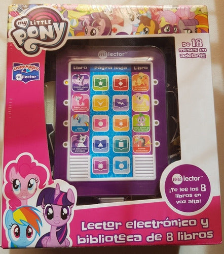 Lector Electrónico Y Biblioteca De 8 Libros My Little Pony