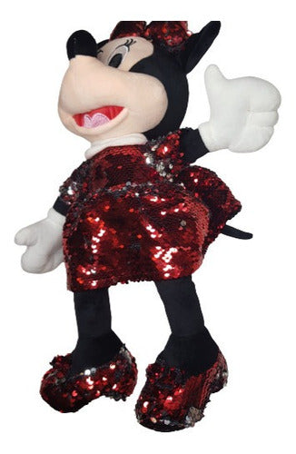 Peluche Minnie Mouse Disney 50 Cm Lentejuelas Brillantes