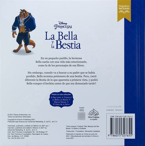 Libro Pequeños Lectores: La Bella Y La Bestia