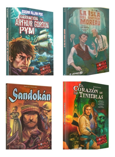 Set 4 Libros Novelas Gráficas. Sandokán Y Más...
