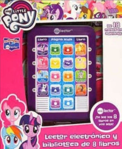Lector Electrónico Y Biblioteca De 8 Libros My Little Pony