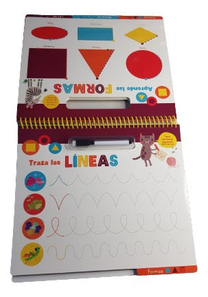 Set 2 Libros. Mi Primer Libro Borrable Letras,juegos,números