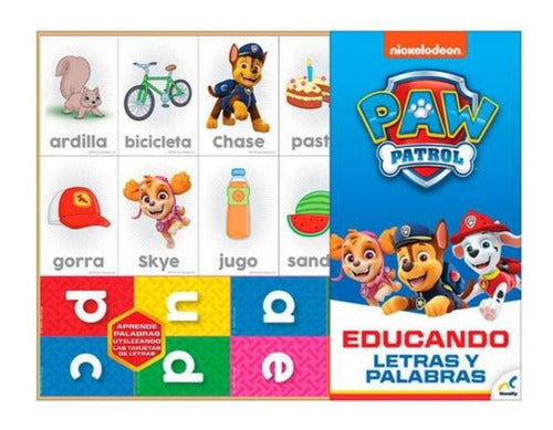 Educando Letras Y Palabras. Paw Patrol Nickelodeon Tarjetas