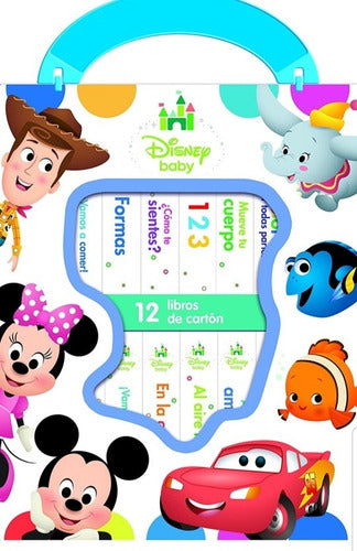 Mi Primera Biblioteca 12 Libros Disney Baby Pasta Dura