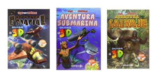 Colección 3 Tomos. Viajes Fantásticos Ultra En 3d Con Lentes