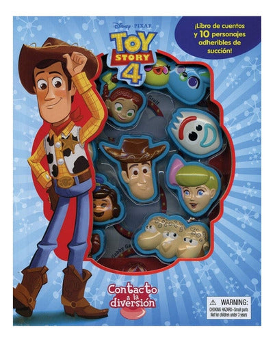 Libro Con 10 Figuras Contacto A La Diversión Toy Story 4