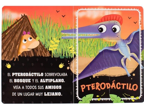Colección 4 Libros Rompecabezas Tiranosaurio, Triceratops...