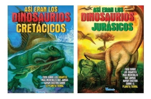 Set 2 Libros Así Eran Los Dinosaurios Jurásicos Y Cretácicos