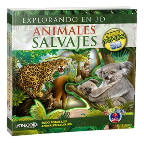 Libro Pop Up 3d. Animales Salvajes Desplegable Pasta Dura
