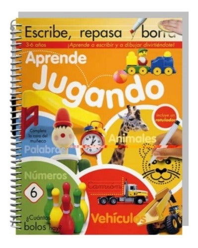 Aprende Jugando. Escribe, Repasa, Borra Pasta Dura