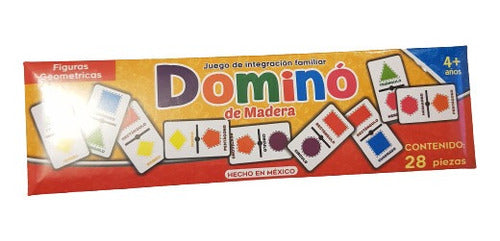 Dominó Figuras Geométricas (28 Piezas) Madera Educativo