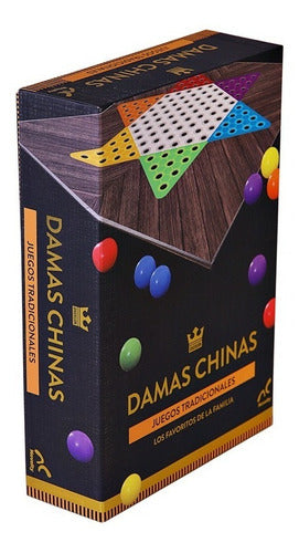 Juego Damas Chinas Clásico Con Tablero Y 60 Esferas De Colores - Para 2 A 6 Jugadores
