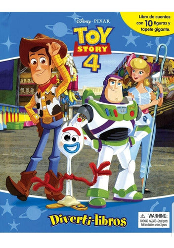 Divertilibros: Disney Toy Story 4 Con 10 Figuras Y Tapete