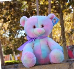 Oso Tiedye Suave De Colores 40 Cm