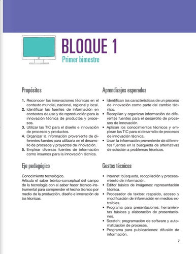 Tecnología 3. Secundaria. Énfasis Informática. Preludio