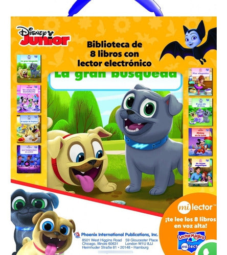 Biblioteca De 8 Libros Con Lector Electrónico Disney Junior