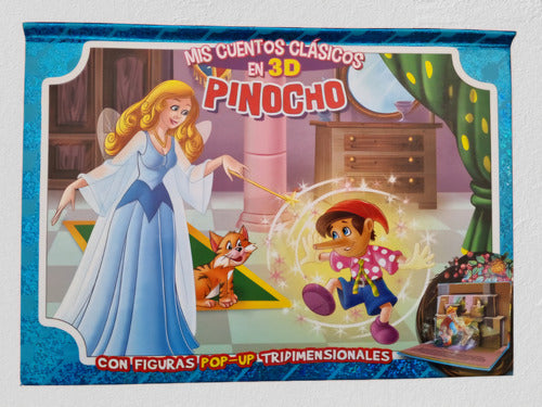 Set 4 Libros Pop Up.gato Con Botas,blancanieves,pinocho...