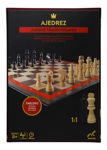 Ajedrez Clásico De Lujo Juego De Mesa 32 Piezas De Madera