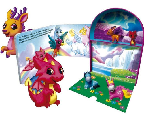 Mini Divertilibros: Los Amigos De Los Unicornios + 4 Figuras