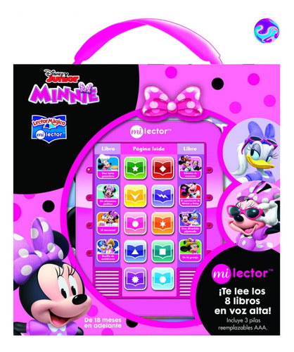 Lector Electrónico Disney Junior Minnie Biblioteca 8 Libros