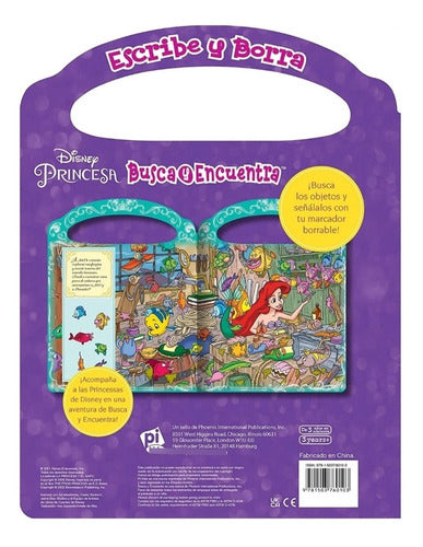Libro Escribe Y Borra, Busca Y Encuentra Disney Princesa