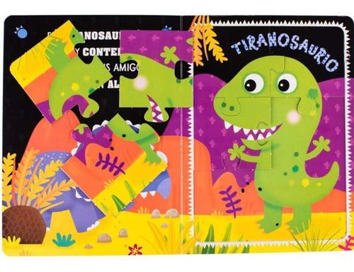 Colección 4 Libros Rompecabezas Tiranosaurio, Triceratops...